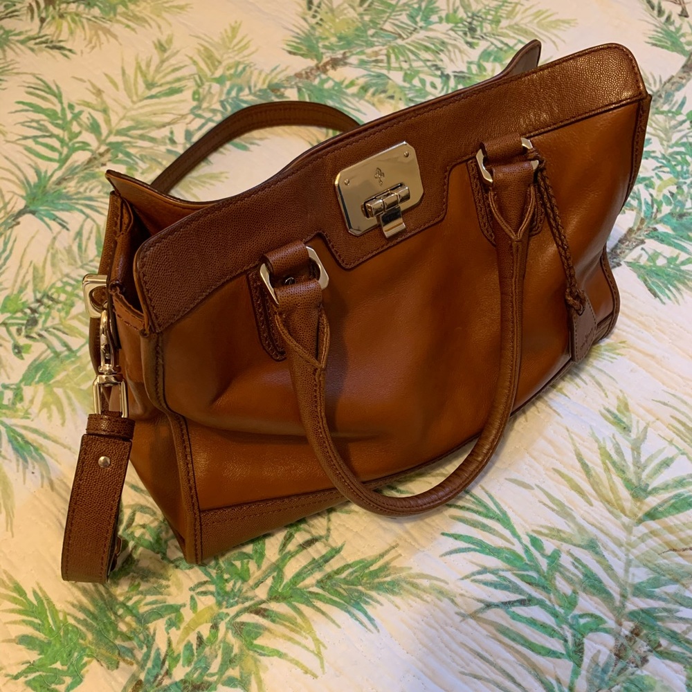 Cole Haan Vintage Valise Kendra Brown Leather Tote